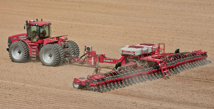 Tractor with tillage equipment